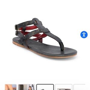 Bed Stu black leather sandals. Box included.